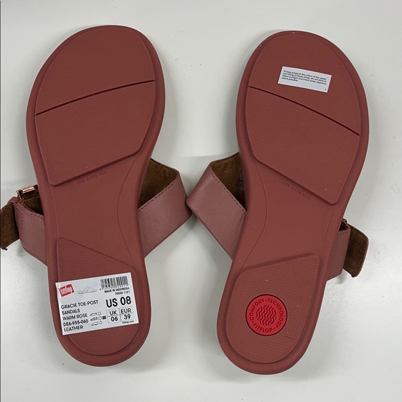 New Fitflop Gracie Toe Post Sandals in Pink Size 8 - Picture 5 of 7